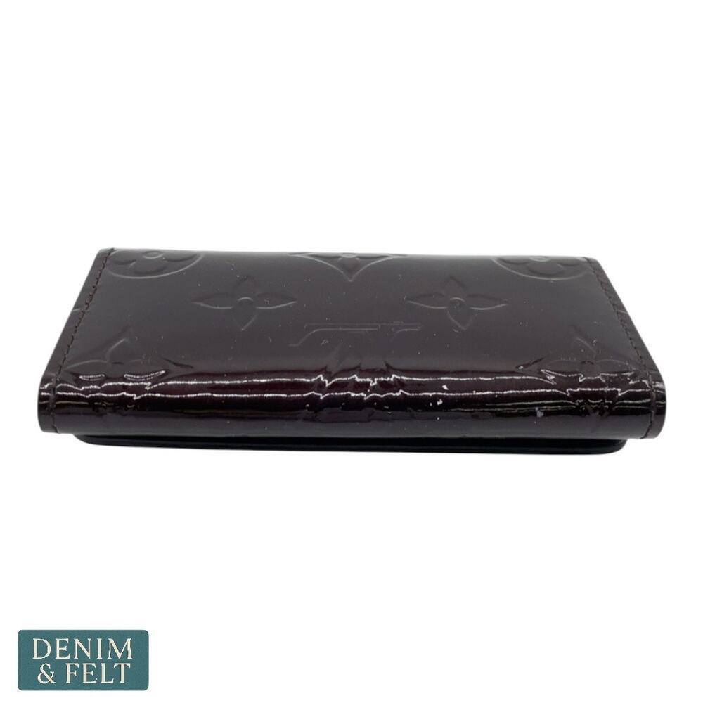 Louis Vuitton Vernis 4 Key Holder Amarante Monogram Patent Leather Wallet - Picture 7 of 16